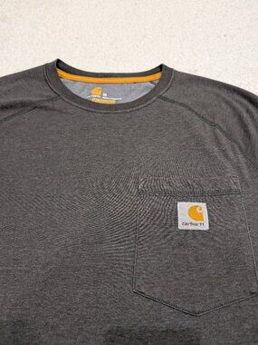 Carhartt Men's Long Sleeve T-Shirt Relaxed Fit Gray Size M